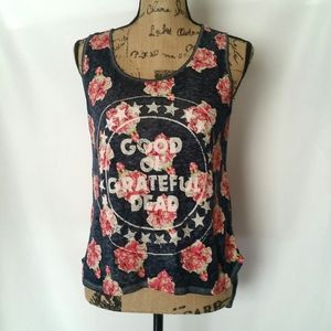 Women's Grateful Dead Floral Tank Mighty Fine